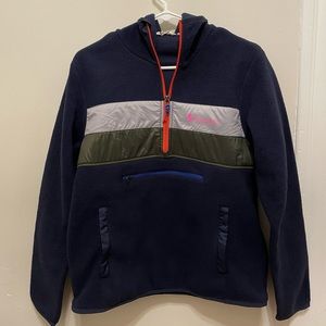 Cotopaxi half-zip hooded navy fleece